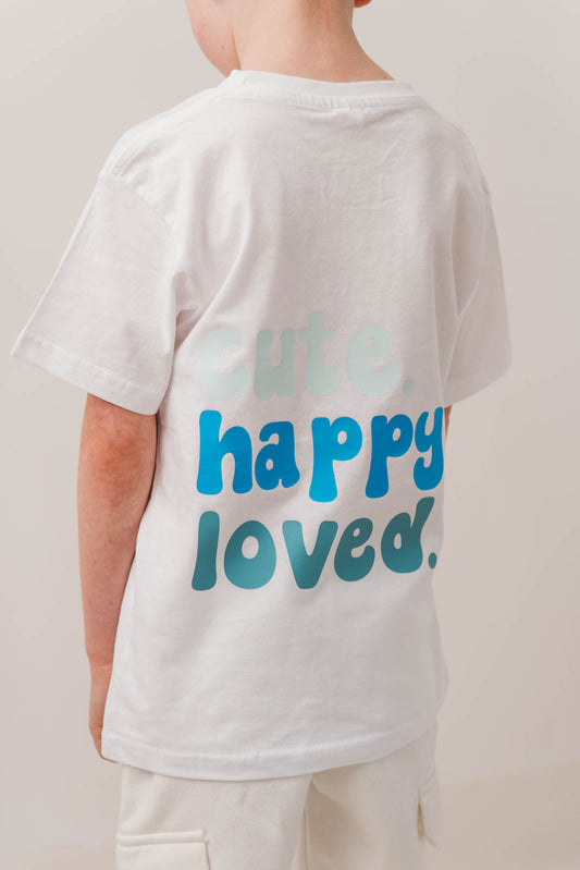Cute. Happy. Loved. Personalised T-Shirt